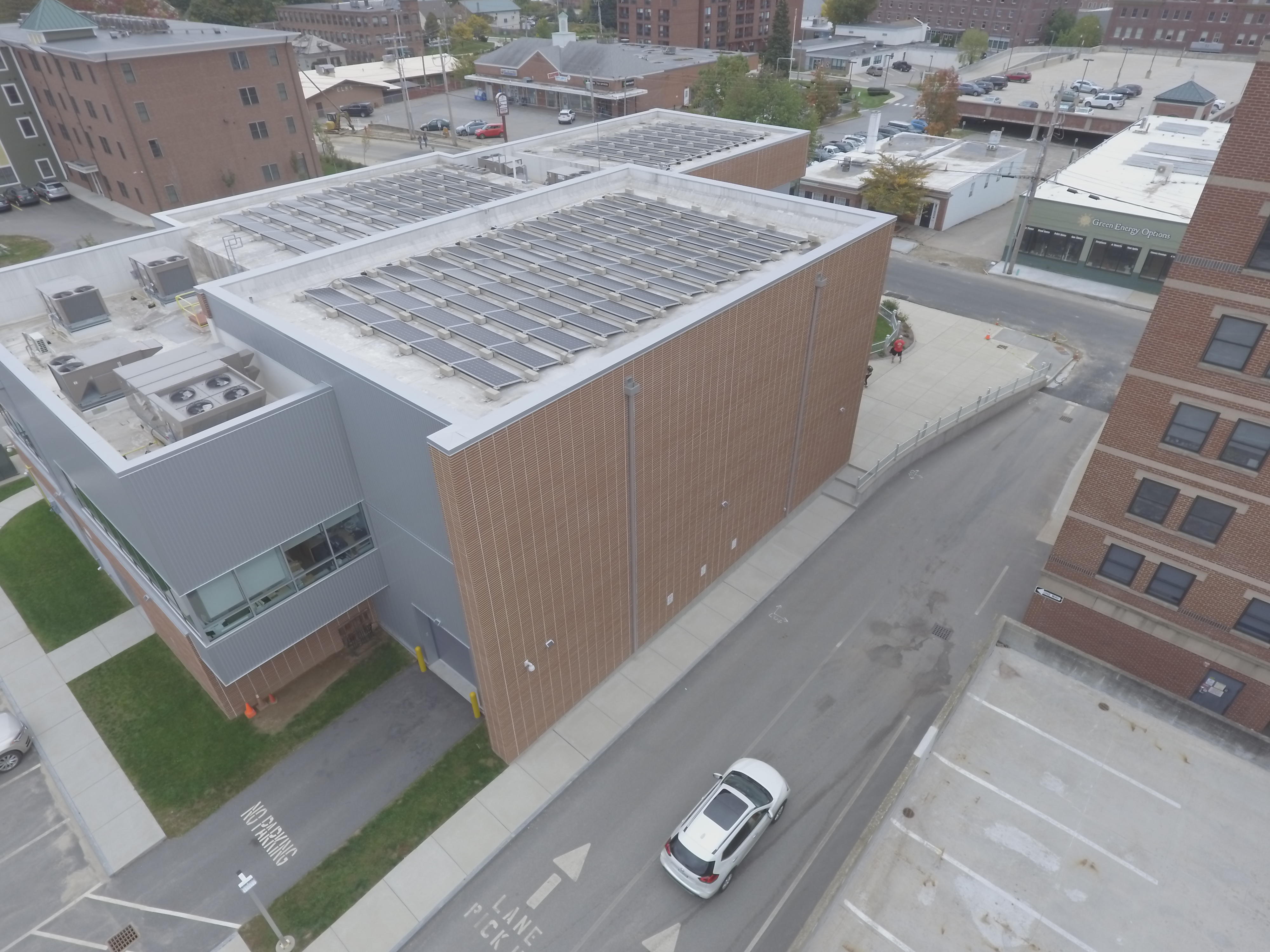 Drone photo of MoCo Arts 